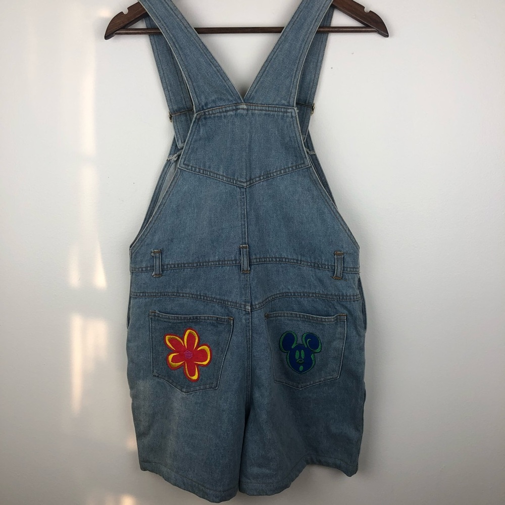 Mickey & Co. Kids Denim Overalls with Colorful Patches - Picture 2 of 11